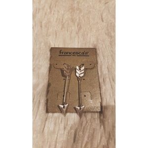 Francesca’s Brushed Triangle Earrings